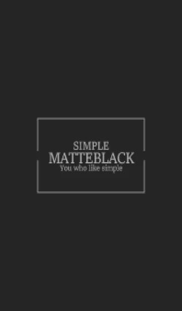 [LINE着せ替え] MATTE BLACK - SIMPLE 15の画像1