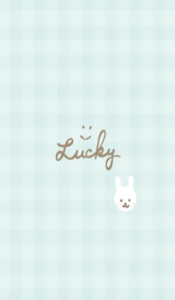 [LINE着せ替え] 白うさぎ チェック4の画像1
