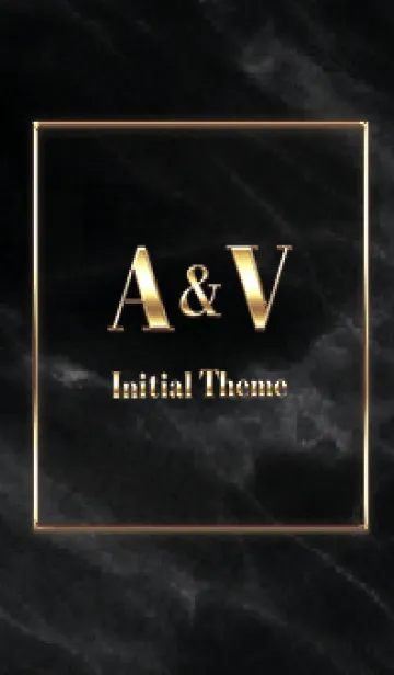 [LINE着せ替え] 【 A&V 】Initial Theme Gold - ブラックの画像1