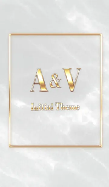 [LINE着せ替え] 【 A&V 】Initial Theme Gold - グレーの画像1