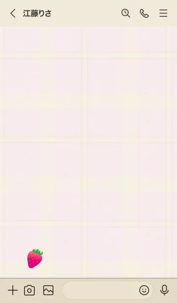 [LINE着せ替え] チェック柄 いちご19の画像2