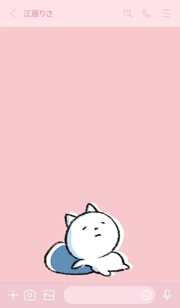 [LINE着せ替え] ピンク : まるねこ5の画像2