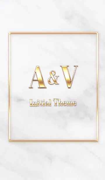 [LINE着せ替え] 【 A&V 】Initial Theme Gold - ホワイトの画像1