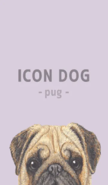 [LINE着せ替え] ICON DOG - パグ - PASTEL PL/01の画像1