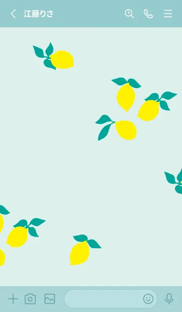 [LINE着せ替え] レモン シンプルかわいい24の画像2