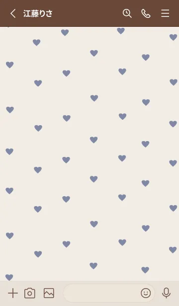[LINE着せ替え] pattern_heart (bluebeige)の画像2
