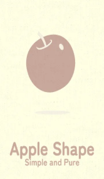 [LINE着せ替え] りんご型のきせかえ アイボリーの画像1