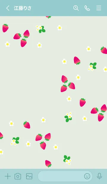 [LINE着せ替え] いちご シンプルかわいい26の画像2