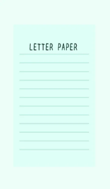 [LINE着せ替え] カラー便箋/ライトブルー/ライトミントの画像1