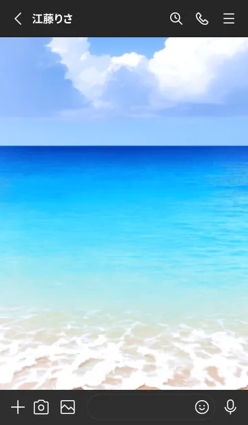 [LINE着せ替え] Ocean Theme - 014 BKの画像2