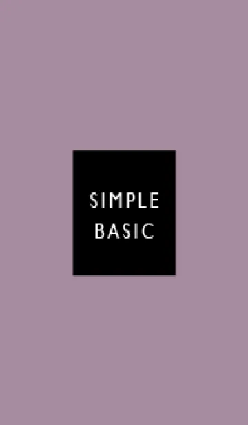 [LINE着せ替え] Simple&Basic パープル×ブラックの画像1