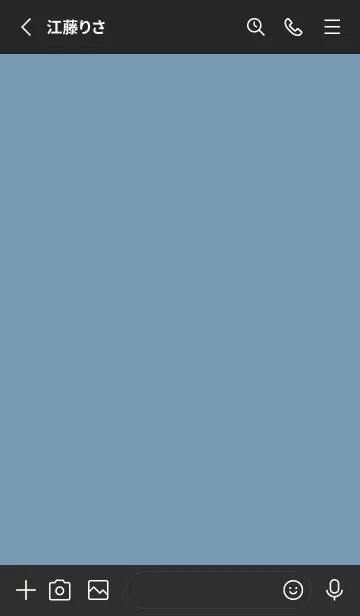 [LINE着せ替え] Simple&Basic ブルー×ブラックの画像2