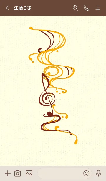 [LINE着せ替え] 和音 流水-音楽記号  Deep Sunflowerの画像2