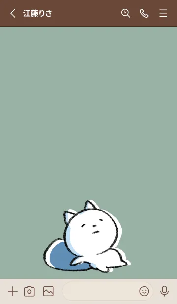 [LINE着せ替え] ベージュとカーキ : まるねこ5の画像2