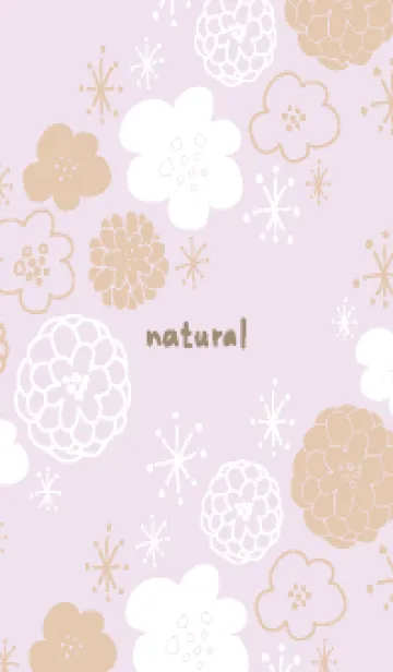 [LINE着せ替え] 白とベージュのお花 キラキラ18の画像1