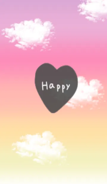 [LINE着せ替え] 可愛いピンクな空。Happy。の画像1