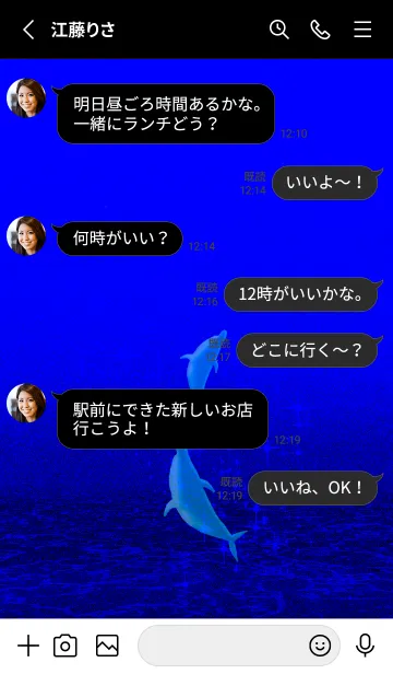 [LINE着せ替え] 心整える海♫ダンス オブ ドルフィン＊78の画像3