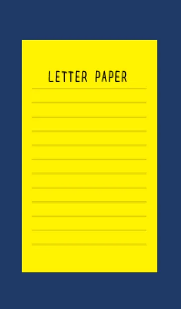 [LINE着せ替え] カラー便箋/イエロー/ネイビーブルーの画像1