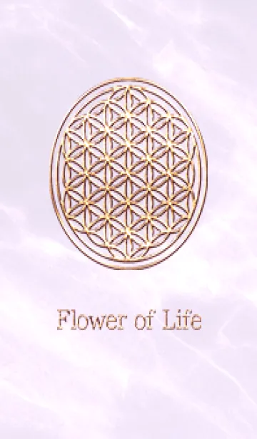 [LINE着せ替え] Flower of Life - Gold (M) - パープル 02の画像1