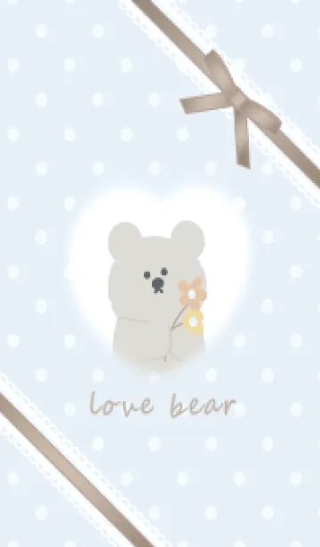 [LINE着せ替え] blue♡クマLove15_1の画像1