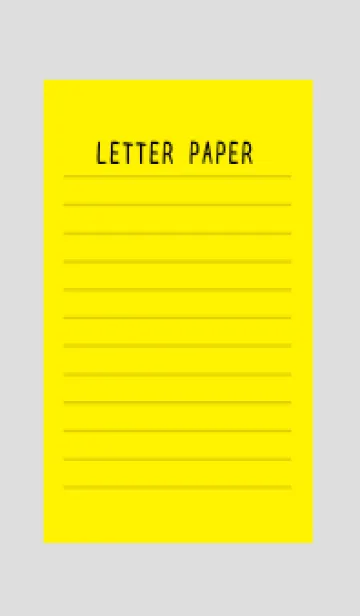 [LINE着せ替え] カラー便箋/イエロー/グレイの画像1