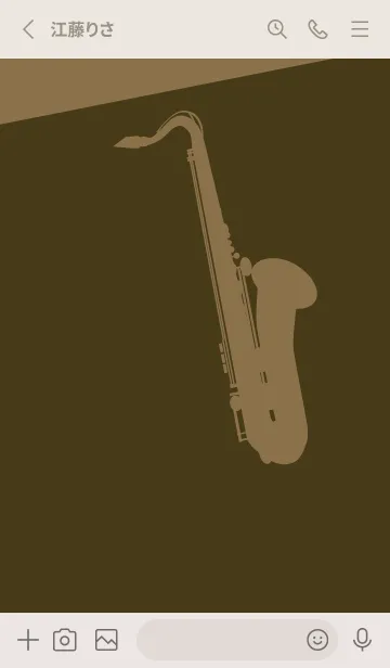 [LINE着せ替え] Saxophone CLR 墨色の画像2