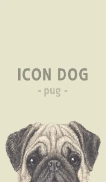 [LINE着せ替え] ICON DOG - パグ - PASTEL YE/02の画像1