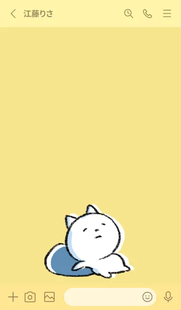 [LINE着せ替え] 黄色 : まるねこ5の画像2