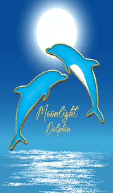 [LINE着せ替え] Enamel Pin Moonlight Dolphin 133の画像1