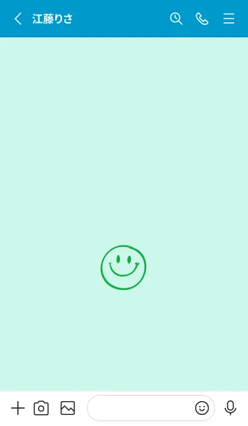 [LINE着せ替え] シンプル ミニ スマイル 29の画像2