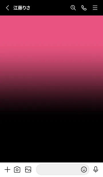 [LINE着せ替え] Black & Dark Pink Theme V.5 (JP)の画像2