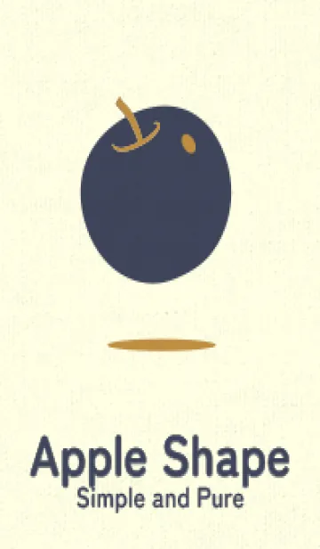 [LINE着せ替え] りんご型のきせかえ 黄土色の画像1