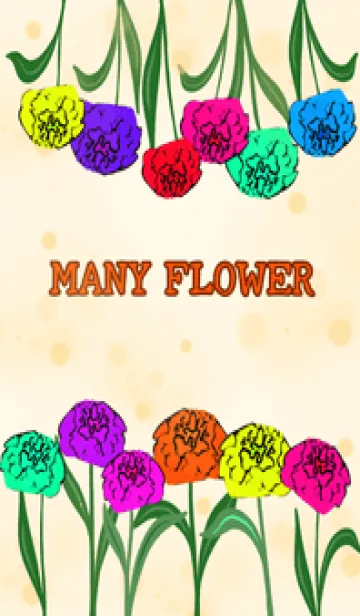 [LINE着せ替え] many flower 10 marigoldの画像1