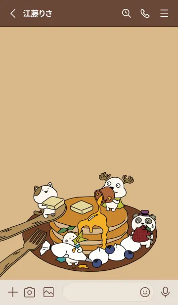 [LINE着せ替え] パンケーキをつくろう！(修正版)の画像2