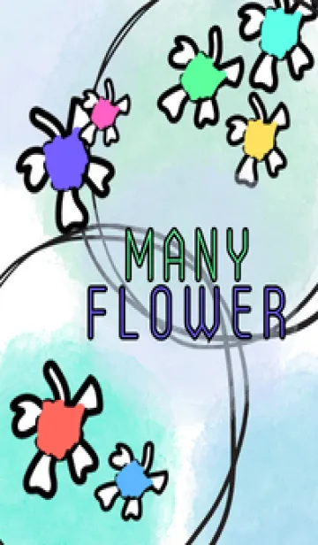 [LINE着せ替え] many flower 09の画像1