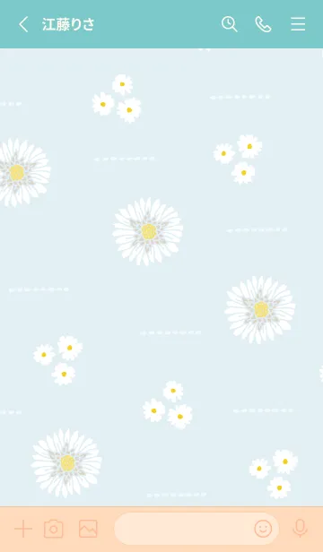 [LINE着せ替え] 白い花 大人かわいい22の画像2