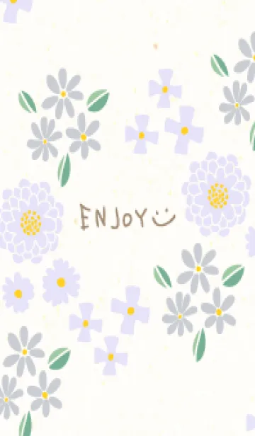 [LINE着せ替え] かわいいカラフルな花たち11の画像1