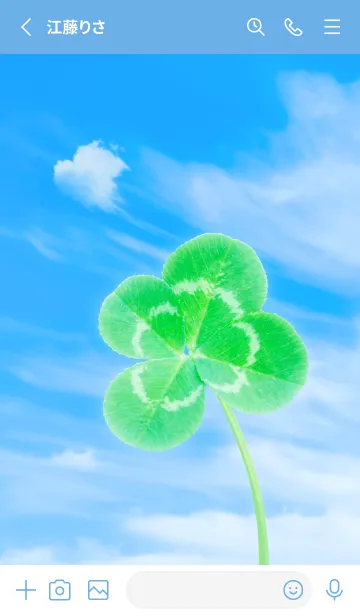 [LINE着せ替え] 本物ラッキークローバー 4-leaf #2-20の画像2