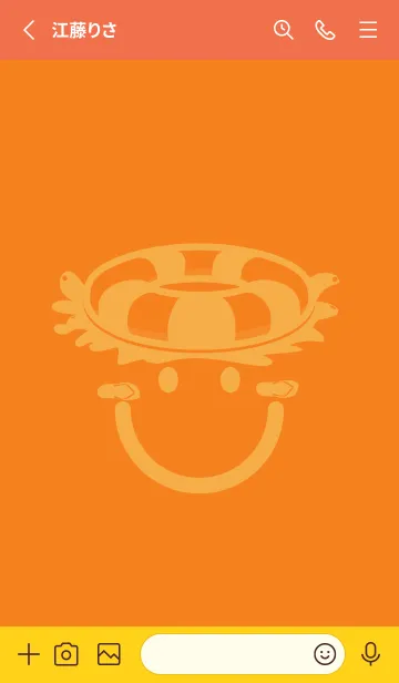 [LINE着せ替え] スマイル＆サマー ナスタチウムオレンジの画像2