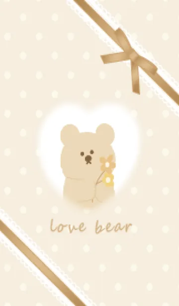 [LINE着せ替え] beige♡クマLove05_1の画像1