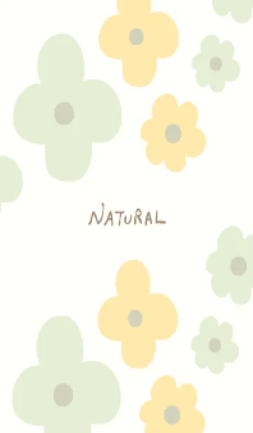 [LINE着せ替え] 2色の花 くすみカラーの画像1