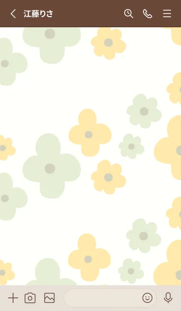 [LINE着せ替え] 2色の花 くすみカラーの画像2