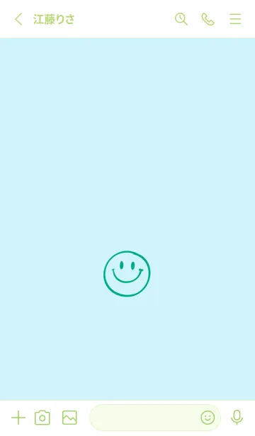 [LINE着せ替え] シンプル ミニ スマイル 30の画像2