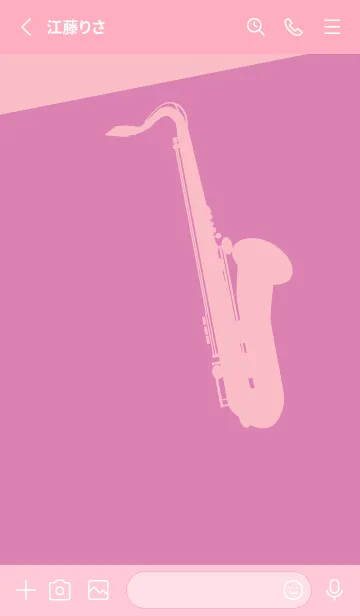 [LINE着せ替え] Saxophone CLR オーキッドピンクの画像2