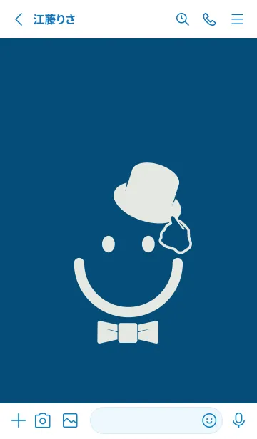 [LINE着せ替え] スマイル＆紳士 プルシアンブルーの画像2