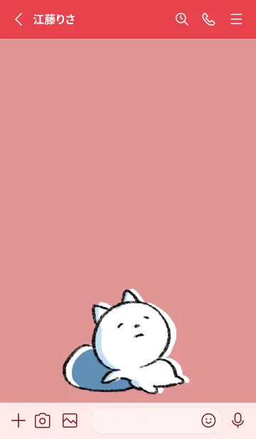 [LINE着せ替え] 赤 : まるねこ5の画像2