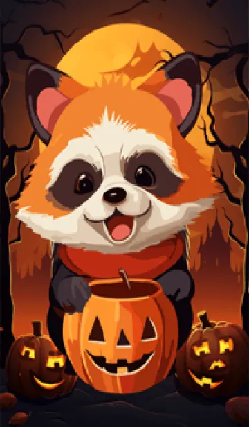 [LINE着せ替え] Halloween Red Pandaの画像1