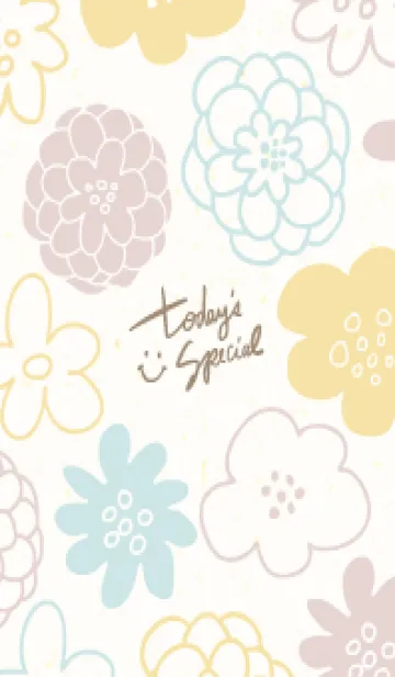 [LINE着せ替え] 北欧風お花 くすみカラー9の画像1