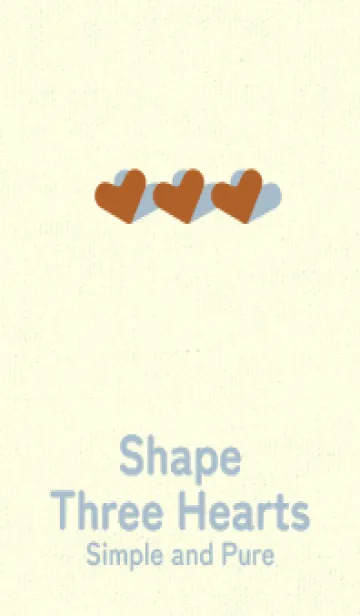 [LINE着せ替え] 3つのハート型の着せかえ Old goldの画像1