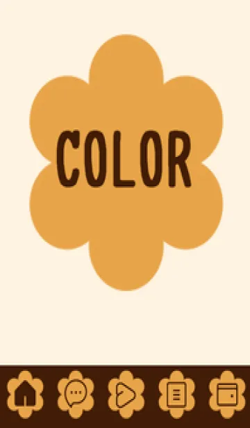 [LINE着せ替え] brown color C39の画像1